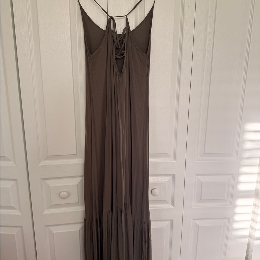 NWOT- Omnia Tulum Dark Green Maxi Dress-S - Picture 3 of 7